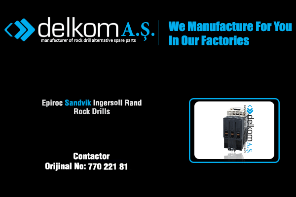Contactor Rock Drill Spare Parts