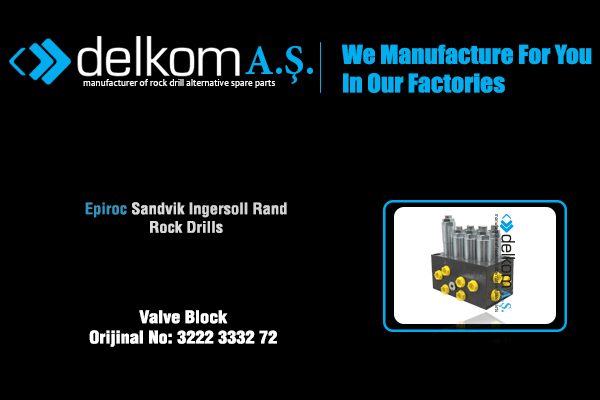 Hidrolik Valf Bloğu Komple Rock Drill Spare Parts