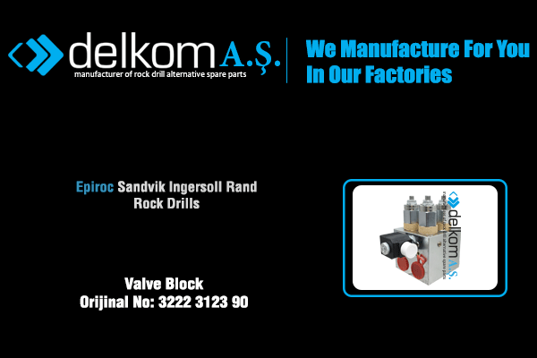 Denge Lifti Valf Ünitesi Rock Drill Spare Parts