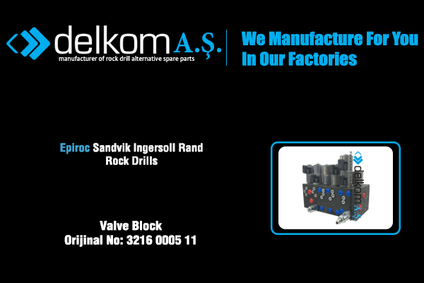 Robot Valf Bloğu Komple Rock Drill Spare Parts